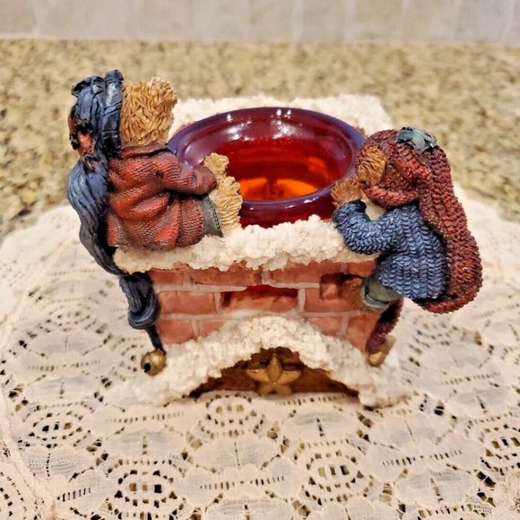 Boyds Bears & Friends Elgin Elliot Elves Toasty Warm Figurine Style 2771 Votive - Picture 3 of 6
